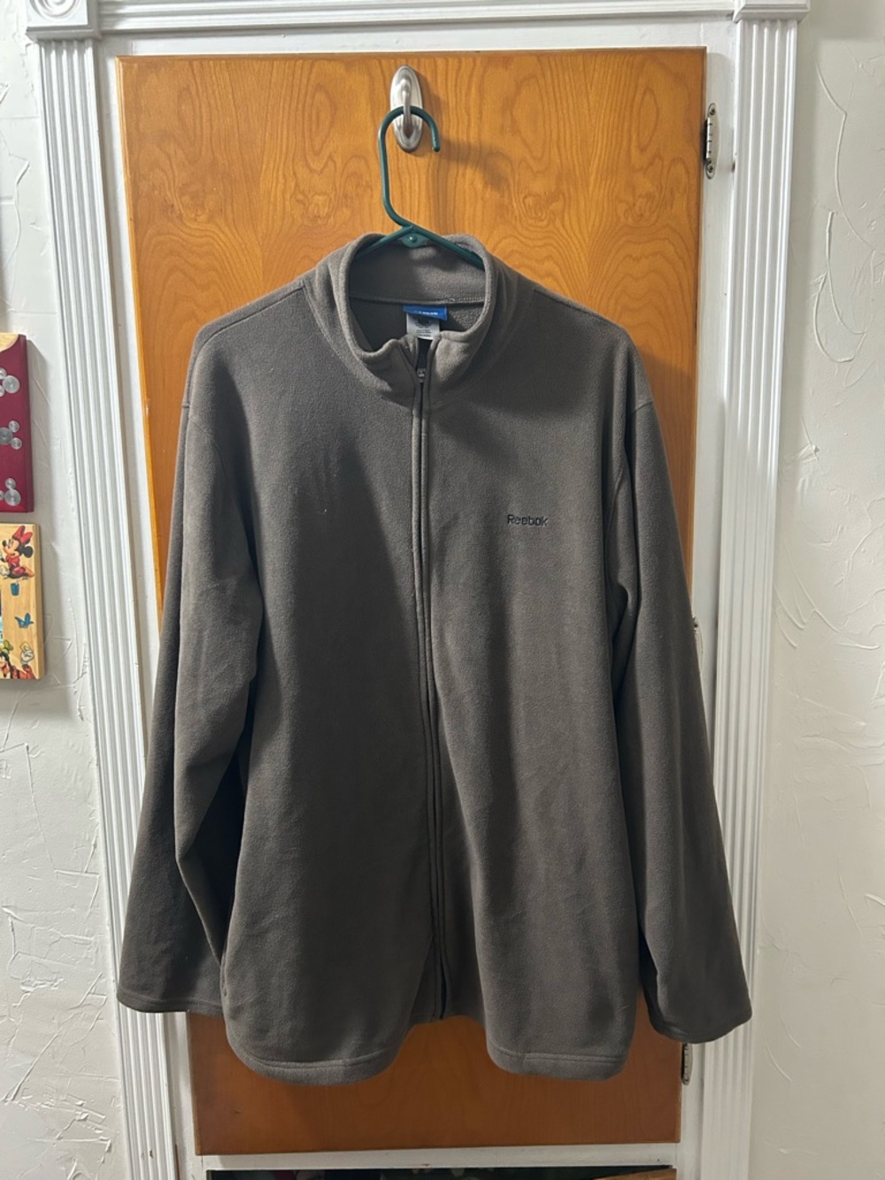 Reebok Men's Full-Zip Dark Gray Fleece Jacket